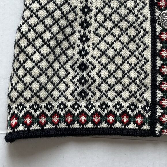 Dale of Norway Wool Knit Cardigan Ski Sweater Nordic Fair Isle Clasp Jacket XS - Picture 12 of 16
